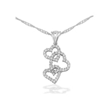 Blackcraft 925 Ayar Gümüş 3 Kalpli Kadın Gümüş Kolye Bc-6a2556 Renkli