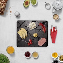 Decorıta Cam Tabak | 2'li Takım | Antrasit Kristal 29cm x 34cm