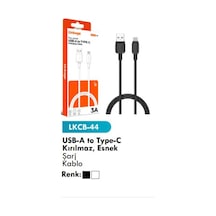 Şarj Kablo Usb-a To Type-c Kırılmaz Esnek Şarj Kablo Lkcb-44