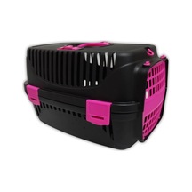 Kedi Köpek Evcil Hayvan Taşıma Çantası Box Orta Boy Çok Fonksiyonlu Siyah-pembe