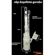 Nkp Gömme Rezervuar Boşaltma İç Takım Orta Göbek Nkp 1.kalite Beyaz