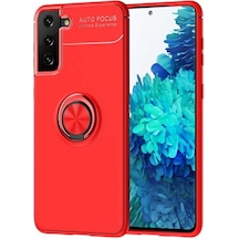 Samsung Galaxy Uyumlu S21 Plus Kılıf Yüzüklü Kamera Korumalı Range Ring Silikon Kılıf