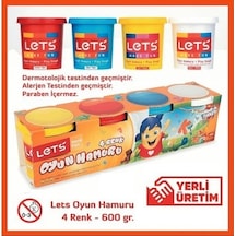 Lets Oyun Hamuru Antibakteriyel 4 Renk 600 Gr L8340