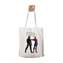 Art Hediye Metal Arm Dude Spiderman Winter Soldier Bucky İki Tarafı Kalıcı Baskılı Yıkanabilir Çanta Çok Renkli