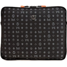 Bilik Deri Monogram Siyah Unisex Laptop & Evrak Çantası Tablet Mg Siyah