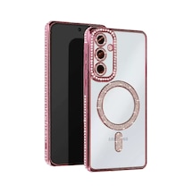 Newface Samsung Galaxy A56 Joke Simli Magneticsafe Kılıf - Pembe