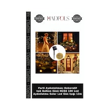 Parti Aydınlatması Dekoratif Işık Balkon Süsü Mz66 100 Led Aydınlatma Solar Led Gün Işığı 12m
