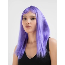 Lila - 875 - Renk Uzun Düz - Edntrend - Parti Peruğu