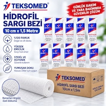Teksomed Hidrofil Sargı Bezi 10 Cm X 1,5 Metre 10 Adet