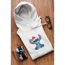 Stitch Yılbaşı Kapşonlu Sweatshirt 001