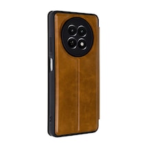 Ilkeshop Newface Realme 12 5g Kılıf Flip Cover - Taba