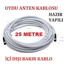 25 Metre Uclari Hazir Yapili Anten Kablosu Uydu Anten Çanak Lnb
