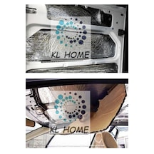 6mm Kalınlık- 120cmx100cm 1,2m2 Folyolu Yapışkan Kaput Kauçuk Yalıtım Karavan Oto Ses Isı Yalıtım