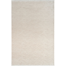 Royal Halı Arles Fj03a Krem Bej Akrilik Yumuşak Dokulu Modern Çizgili Halı