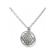 Sri Yantra Sembol Figürlü Kolye Gümüş Renk Spiritüel Metal Unisex Takı Çok renkli