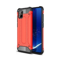 Kilifone - Samsung Uyumlu Galaxy A81 Note 10 Lite - Kılıf Çift Katman Zırh Tank Crash Military Kapak - Kırmızı