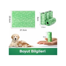 Köpek Atık Poşeti 8 Li Set Ekstra Kalın, Sızdırmaz, Koku Tutmaz, Kolay Kopar, Dayanıklı Ve Renkli Desenli Hijyenik Dışkı Torbası