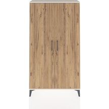 Arges Dolap 2 Raflı Kapaklı Tek Askılı 88x30x163 Aytaşı-çam Aytaşı