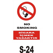 Pvc Dekota Uyarı - Ikaz Levhası No Smoking Sigara Içmek Yasaktır
