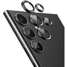 Samsung Galaxy S23 Ultra Uyumlu Kamera Koruyucu Black