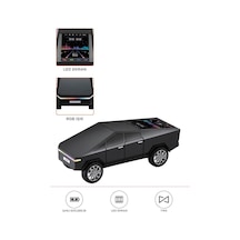 D68 Cybertruck Araba Tasarımlı Led Ekranli Radyolu Bluetooth Hoparlör 15w Güçlü Ses Rgb Led/tws/usb D68 Siyah