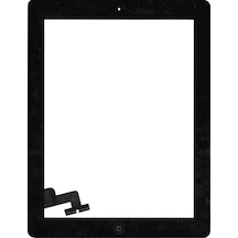 Apple iPad Uyumlu 2 A1395 Butonlu Dokunmatik Siyah