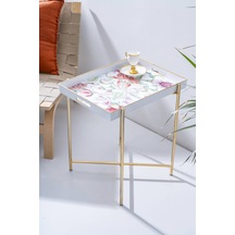 Primrose Çıkarılabilir Tepsili Sehpa - 50 Cm Renkli