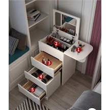 Showroomistanbul Sed Mobilya Makyaj Masası Tuvalet Ve Puf 5