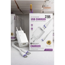 2.6a Usb Sarj Adaptoru + Type-c Sarj Kablosu Eu