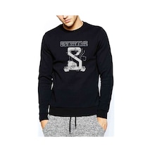 Sucorpions Metal Rock Muzik Baskılı Siyah Erkek Sweatshirt (528806842)