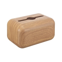 Burlywood-mendil Peçete Depolama Tutucu Ahşap Kapak Abs Tuvalet Kağıdı Durumda Konteyner Basit Şık Ev Araba Masaüstü Organizatör