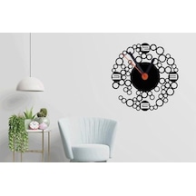 Duvar Saati-ağaç İşleme-35 Cm X 35 Cm Doğal Ağaç