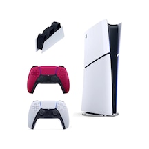 Playstation 5 Slim Digital 1 TB Oyun Konsolu + 2 Kırmızı Dualsense + Şarj İstasyonu ( İthalatçı Garantili)