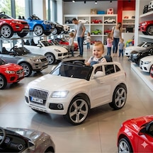 437 Q-suv Akülü Araba Jeep 12v Uzaktan Kumandalı Audi Babyhope Beyaz