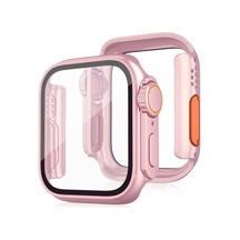 Newface Apple Watch 41mm Watch 49mm Kasa Dönüştürücü Ve Ekran Koruyucu - Rose Gold Açık Mor