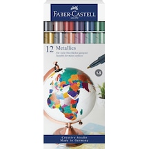 Faber-Castell Metalik Markör 12 Li Set