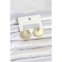 Gold Renk Pirinç Deniz Kabuğu Model Kadın Küpe Tj-bkp11849 Hmngoxxtptprp Diğer