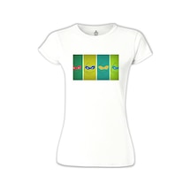 Ninja Kaplubbağalar Beyaz Kadın Tshirt 001 Ninja Kaplubbağalar Beyaz Kadın Tshirt 001