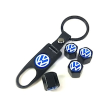 Volkswagen Golf 7 Metal Anahtarlık Ve Sibop Kapağı Seti Mavi-beyaz