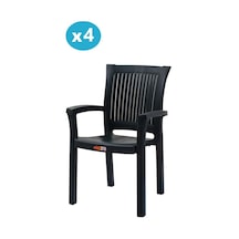 Omnipazar Sy-2515 Elite Plastik Bahçe Koltuk Sandalye 4'lü Set Yeşil