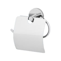 Yapışkanlı Geniş Kapaklı Wc Kağıtlık Krom Gri Diğer
