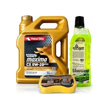 Petrol Ofisi Maxima Cx 0w-20 Plus 5 L Motor Yağı  + Oto Şampuan 1000 ML + Yıkama Süngeri