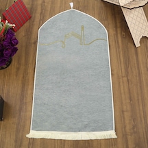 El Kuba Lüks Astarsız Biyeli Seccade Gri 66x125cm 565 Gr Çok Renkli