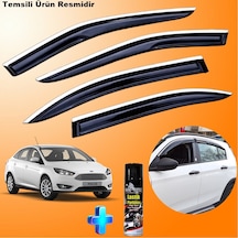 Focus 4 Sedan Mügen Cam Rüzgarlığı Abs Nikelaj Krom Cam Rüzgarlığı 2005-2011+ebrayn Lastik Parlatıcı