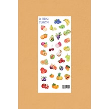 M45 Meyve Temalı Sticker Seti Çok Renkli