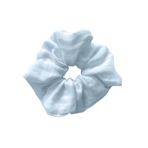 Dev Boy Muslin Saç Lastiği Oversize Pamuklu Saç Tokası Mavi