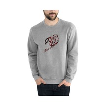 Anime Fairy Tail Glass Guild Emblem Baskılı Gri Erkek Sweatshirt (528459308)