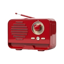 Çeşithane Mını-1 Nostaljik Radyo Bluetooth Hoparlör Usb Fm Destekli-kırmızı