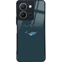 Vivo Y36 Doodle Fish Tasarımlı Glossy Telefon Kılıfı Çok Renkli