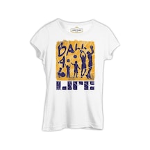 Evolution Of Basketball Players For Life Beyaz Kadın Tshirt 001